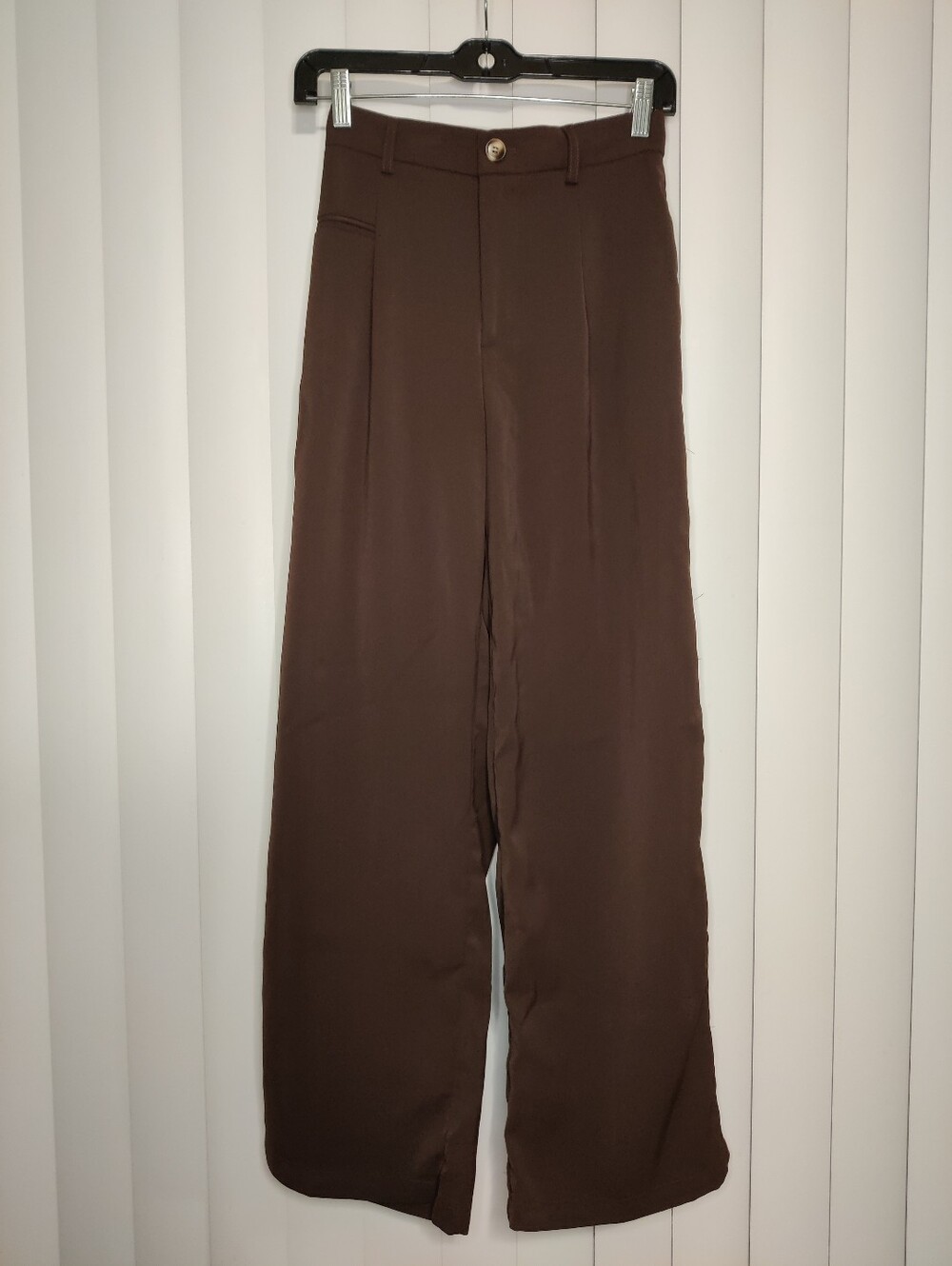 Prettygarden Wide-Leg Women's Pants in Brown with Elastic Waist